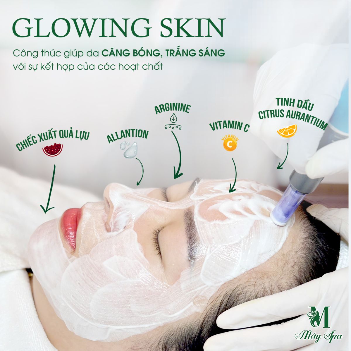 Cấy trắng da an toàn bằng dược mỹ phẩm tại spa uy tín