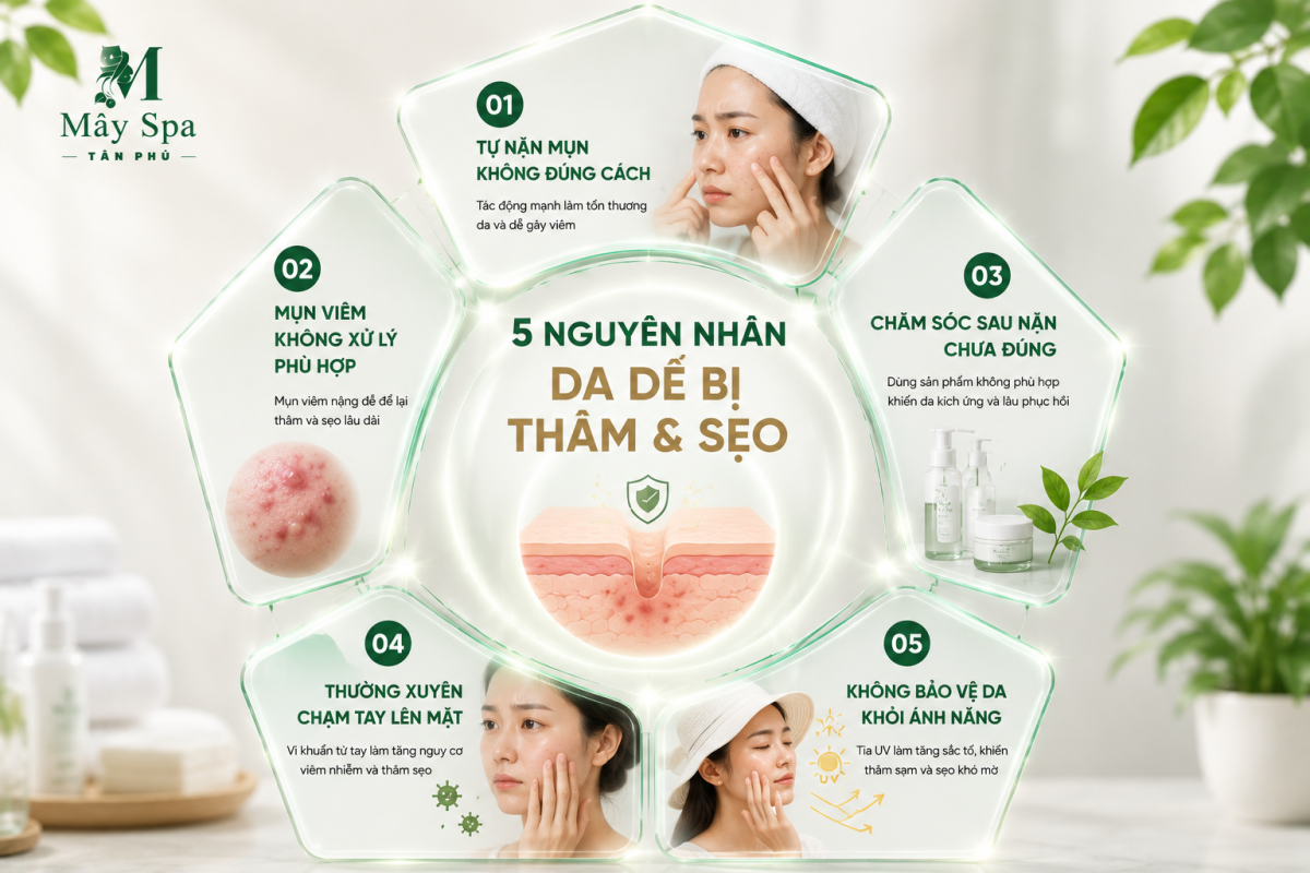5 nguyên nhân để lại sẹo khi nặn mụn