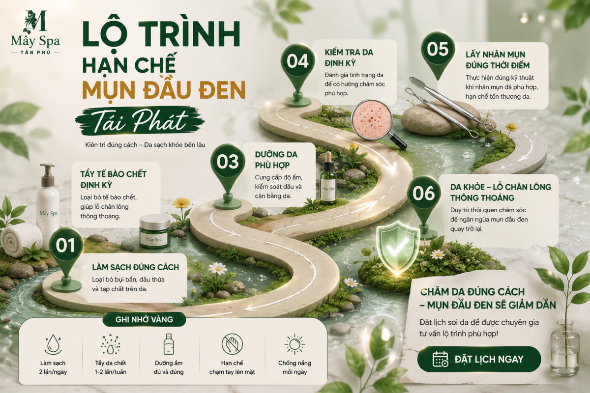 C&aacute;ch hạn chế mụn đầu đen t&aacute;i ph&aacute;t