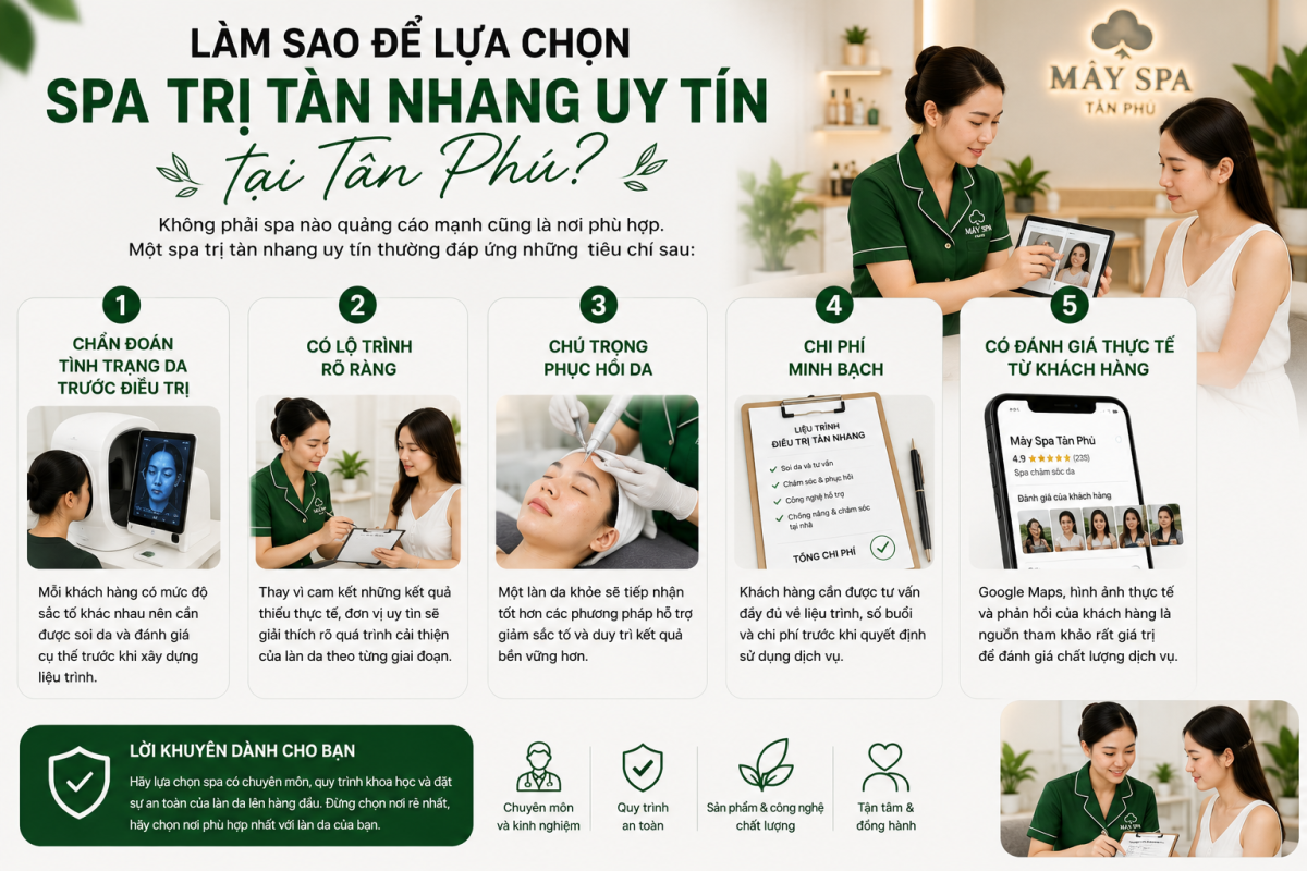 C&aacute;ch lựa chọn spa uy t&iacute;n v&agrave; khoa học để điều trị t&agrave;n nhang