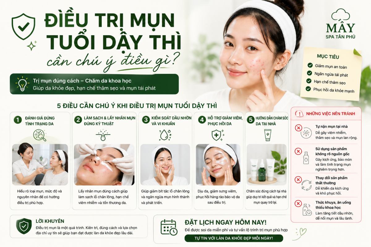 Điều trị mụn tuổi dậy th&igrave; cần ch&uacute; &yacute; điều g&igrave;?