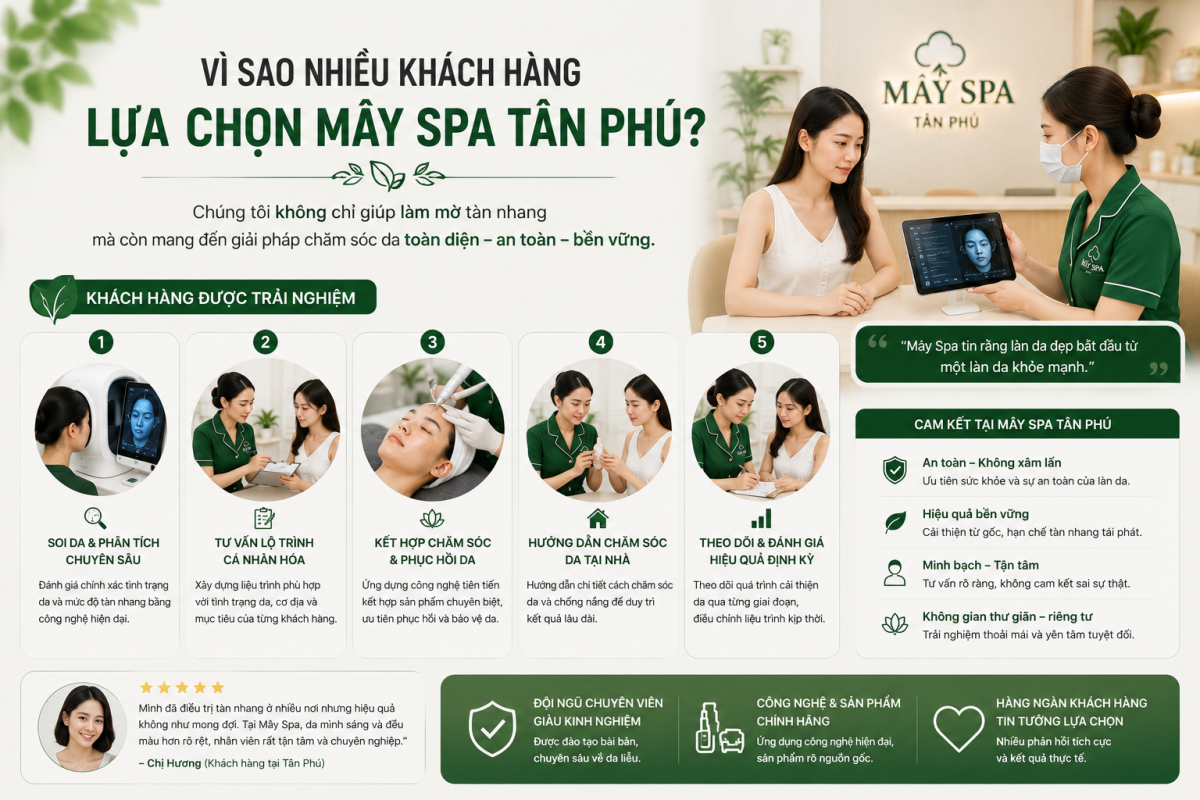 Kh&aacute;ch h&agrave;ng lựa chọn M&acirc;y spa T&acirc;n Ph&uacute; để điều trị t&agrave;n nhang
