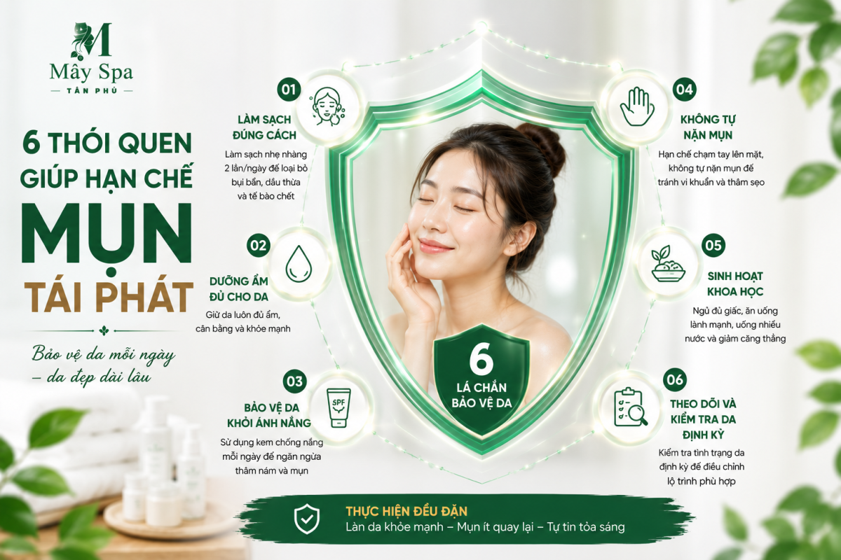 C&aacute;ch l&agrave;m hạn chế mụn t&aacute;i ph&aacute;t