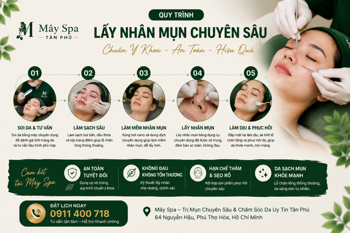 Quy tr&igrave;nh nặn mụn chuy&ecirc;n s&acirc;u