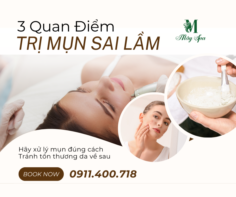 3 quan điểm sai lầm khi tự trị mụn