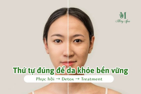 Lộ tr&igrave;nh phục hồi da trước khi sử dụng treatment mạnh