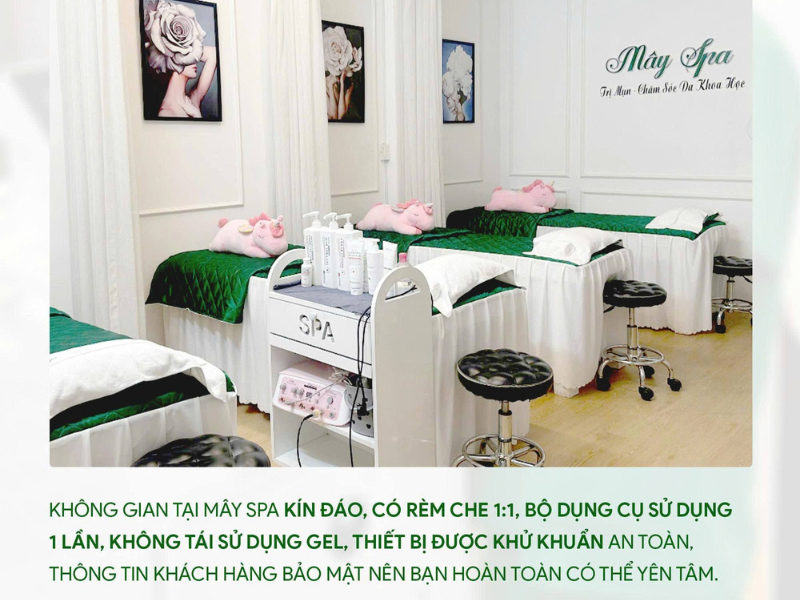 Phòng điều trị mụn vô trùng tại Mây Spa Tân Phú