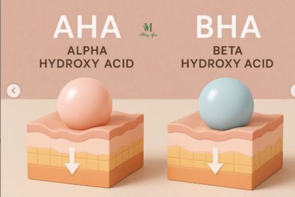 So s&aacute;nh AHA v&agrave; BHA trong điều trị mụn v&agrave; t&aacute;i tạo da
