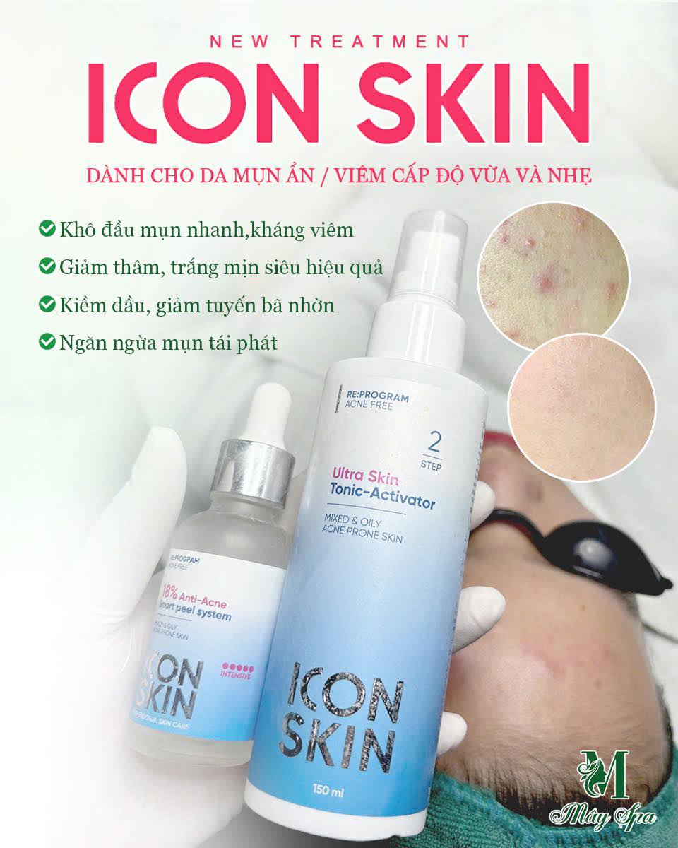 Nặn mụn tiêu khuẩn Icon Skin - Liệu trình trị mụn y khoa an toàn tại Mây spa