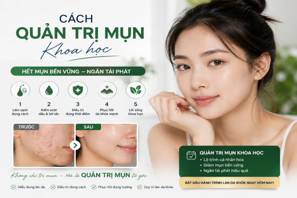 Cách Quản Trị Mụn Khoa Học: Hết Mụn Bền Vững Thay Vì Điều Trị Tạm Thời